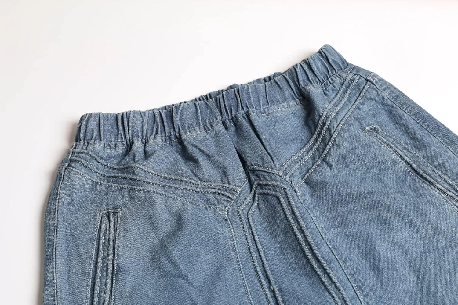 utcoco Women's Maxi Denim Skirt Retro Elastic High Waist A-Line Frayed Hem Hippie Long Jean Skirts