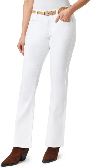 WallFlower Women's Luscious Curvy Belted Bootcut Mid-Rise Insta Stretch Juniors Jeans