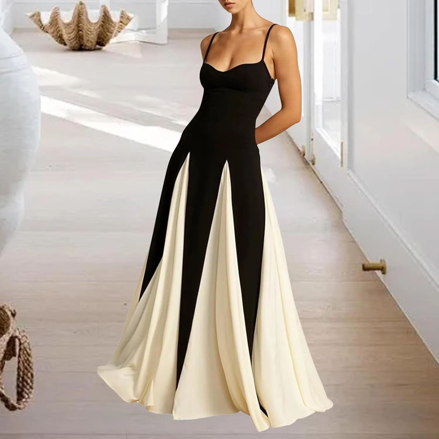 Wedding Guest Dress The Waist Flowy Swing Maxi Dress Formal Dresses Dressy Vacation Dresses 2025