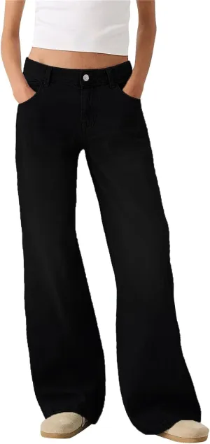 Wide Leg Jeans for Women Baggy Jeans for Woman High Waisted Loose Wide Leg Jean Womens Boyfriend Y2K Pants Trendy