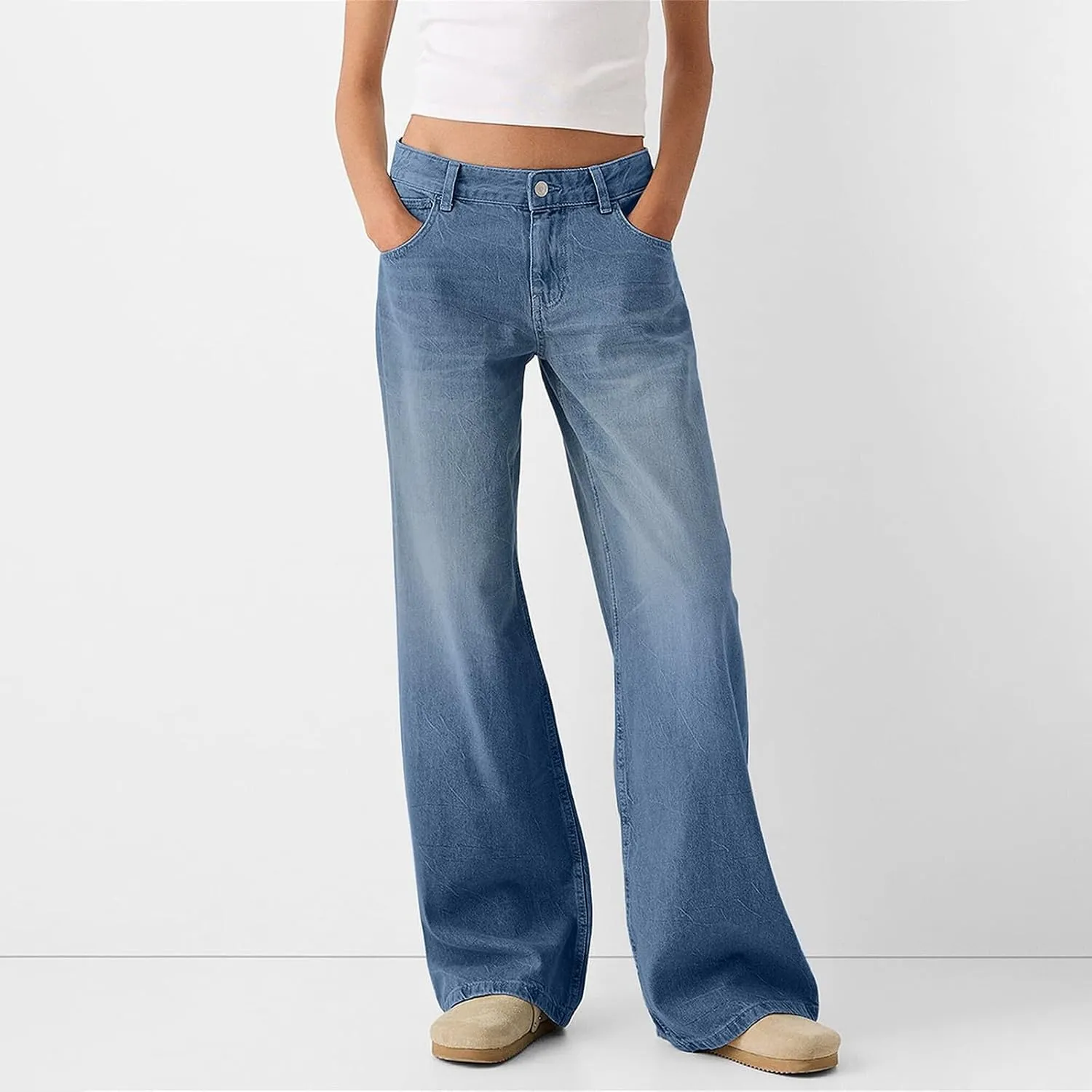 Wide Leg Jeans for Women Baggy Jeans for Woman High Waisted Loose Wide Leg Jean Womens Boyfriend Y2K Pants Trendy