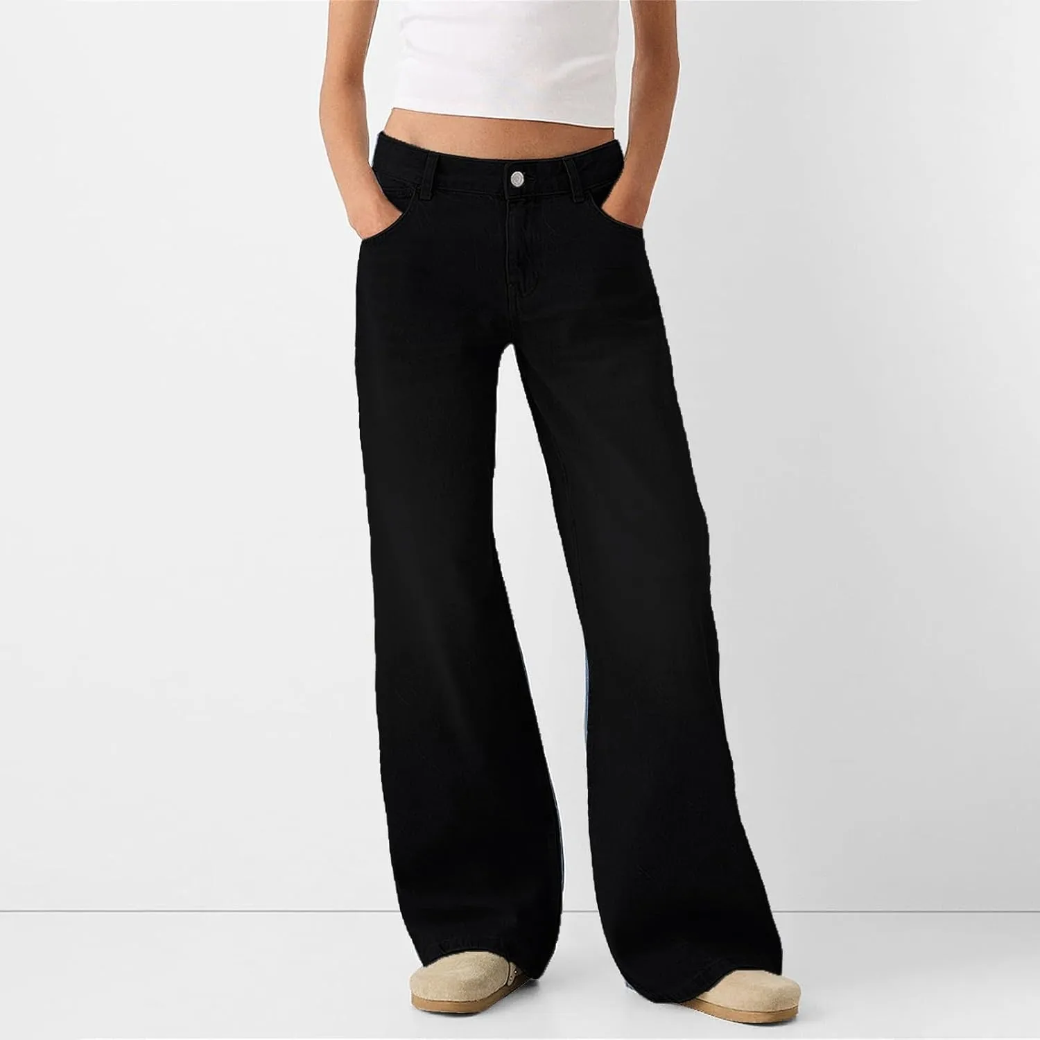 Wide Leg Jeans for Women Baggy Jeans for Woman High Waisted Loose Wide Leg Jean Womens Boyfriend Y2K Pants Trendy