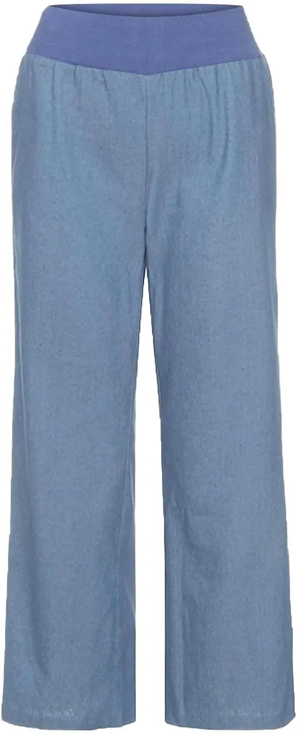 Wide Leg Jeans for Women Elastic High Waisted Pull On Baggy Jeans Comfy Casual Stretchy Denim Pants with Pockets