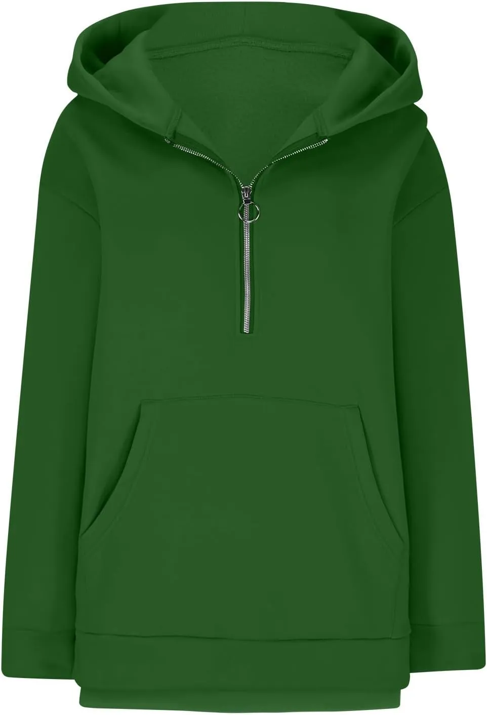 Woemns 2024 Half Zip Hoodie Trendy Cropped Sweatshirt Hooded Hoodies Tops Preppy Fashion Outfits Clothing