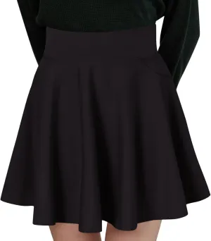 Women Fashion Casual Short Style Solid Half Skirt Anti Glare Sun Skirt Pleated Pocket Skirts Bandage Skirt Mini