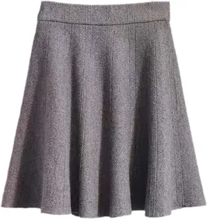 Women Knitted Skirts High Waist Black School Mini Pleated Skirts Knit Skirt