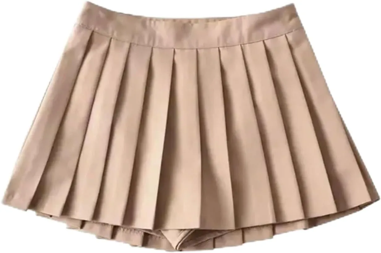 Women Pleated Skirts High Waist Summer Mini Skirts Tennis White Black Dance Skirt