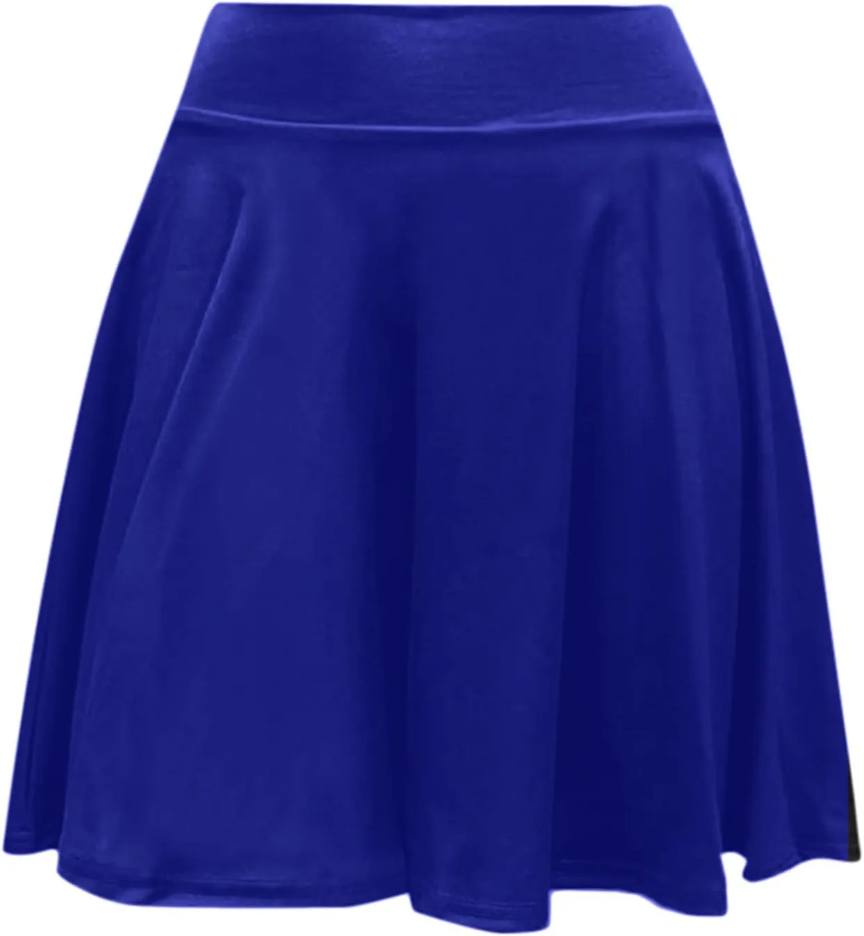 Women Skirt with Shorts High Waist Side Zipper Pleated Wrap Solid Color Casual Summer A Line Mini Skirts