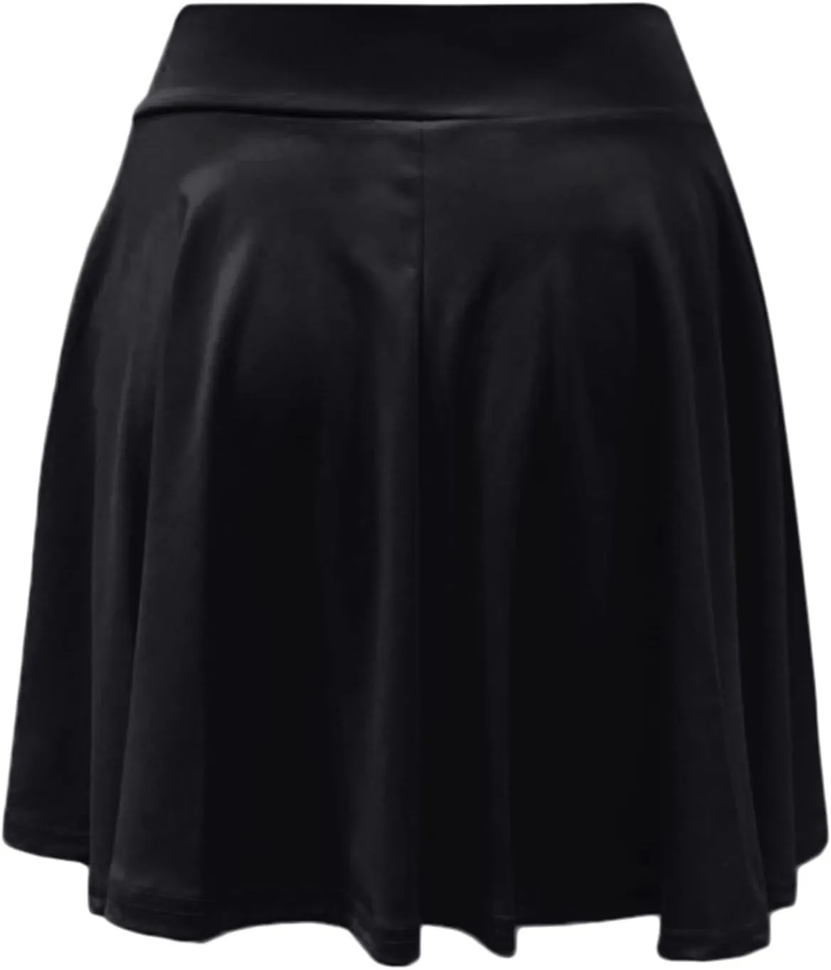 Women Skirt with Shorts High Waist Side Zipper Pleated Wrap Solid Color Casual Summer A Line Mini Skirts