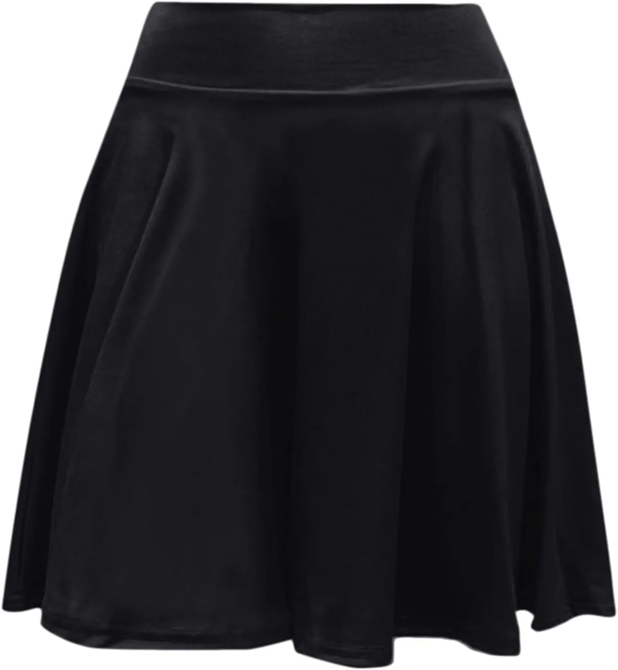 Women Skirt with Shorts High Waist Side Zipper Pleated Wrap Solid Color Casual Summer A Line Mini Skirts