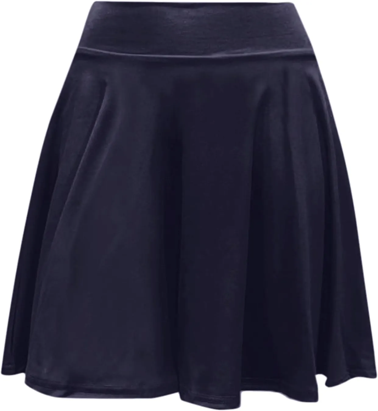 Women Skirt with Shorts High Waist Side Zipper Pleated Wrap Solid Color Casual Summer A Line Mini Skirts