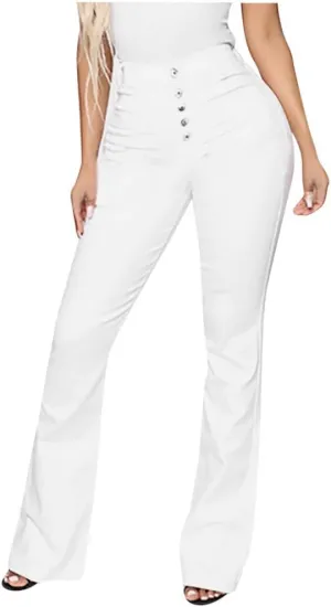 Women's 2024 Classic Skinny Jeans Stretchy High Waisted Tummy Control Jeans Denim Pants with Pockets