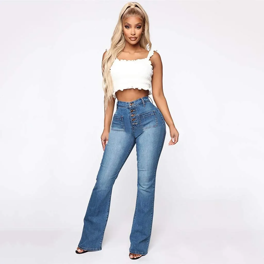 Women's 2024 Classic Skinny Jeans Stretchy High Waisted Tummy Control Jeans Denim Pants with Pockets