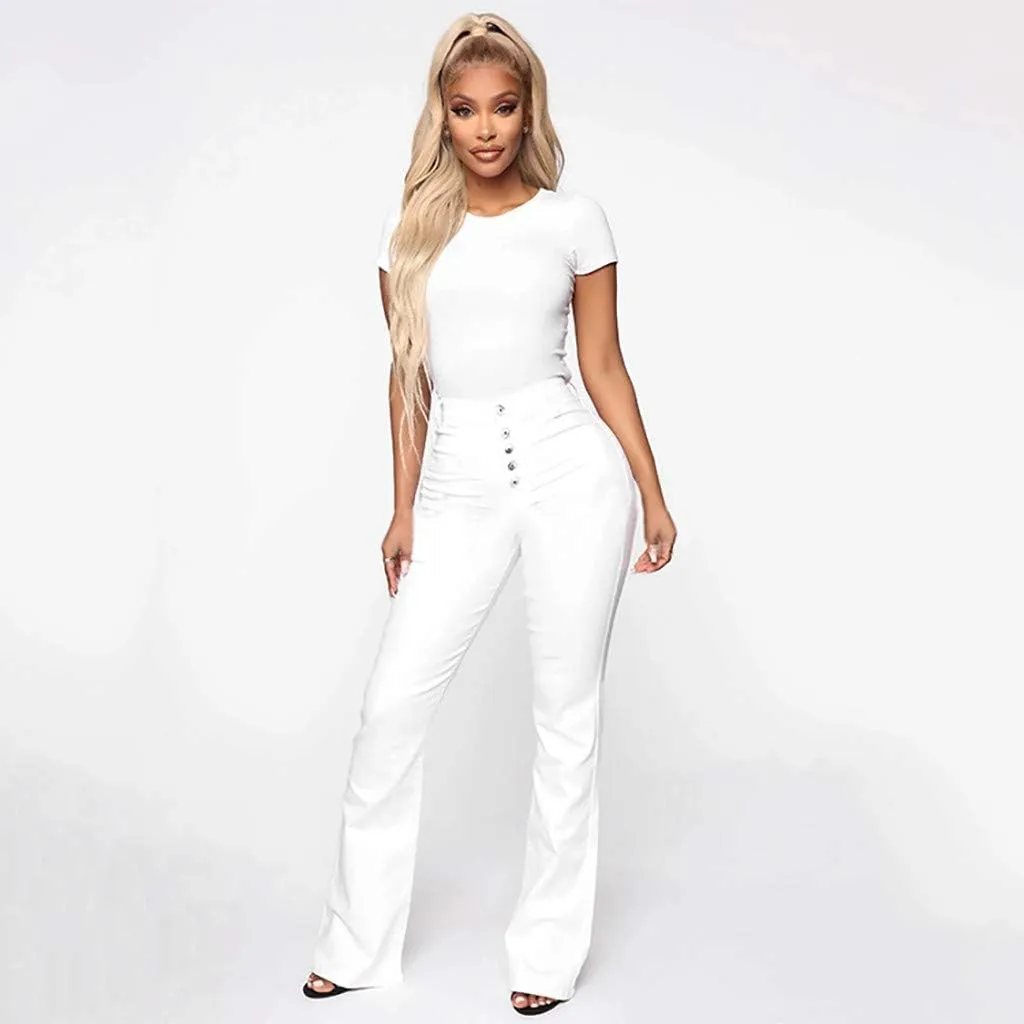Women's 2024 Classic Skinny Jeans Stretchy High Waisted Tummy Control Jeans Denim Pants with Pockets