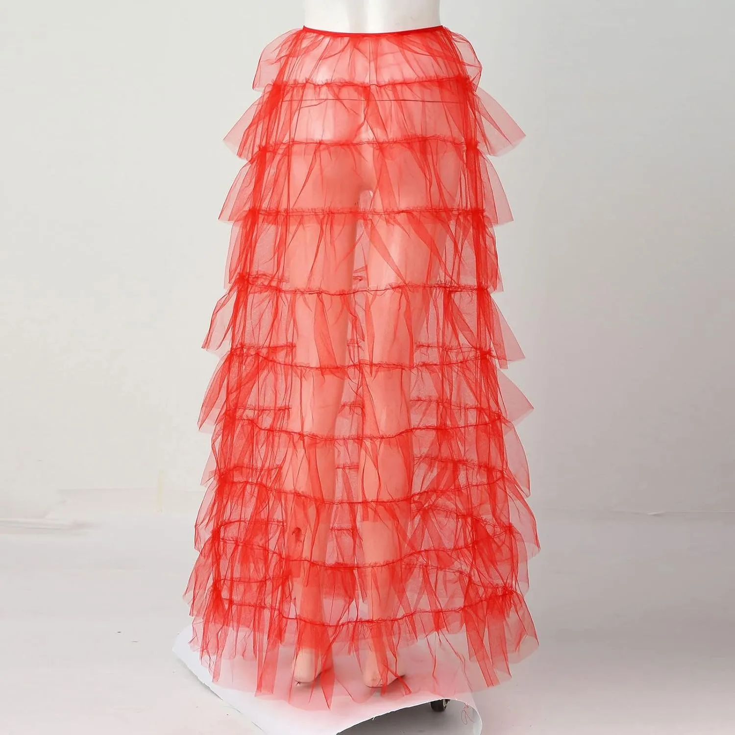 Women's Bodycon Mini Woman's Cake High Waist Skirt Pleated Skirt Bubble Skirt Long High Low Ruffles Party Tulle