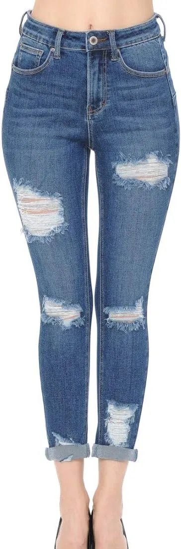 Womens Capri Jeans by Wax  Stretchy Denim, Plus Size, Mid-Rise Crop