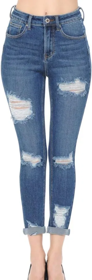 Womens Capri Jeans by Wax  Stretchy Denim, Plus Size, Mid-Rise Crop