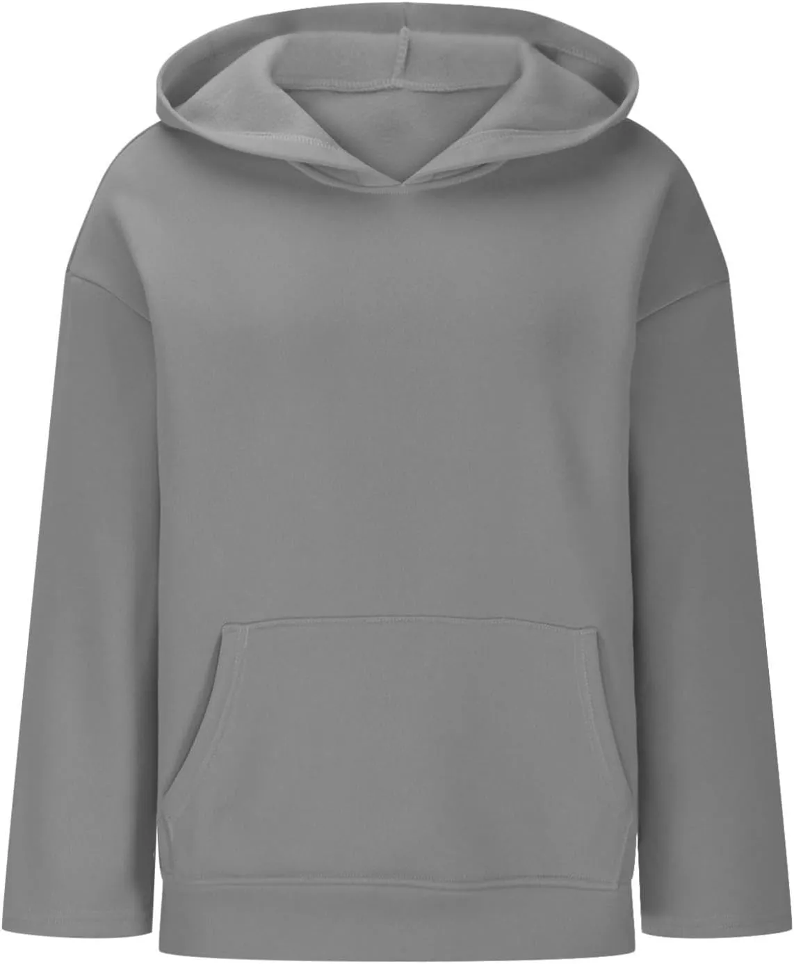 Womens Cropped Fleece Sweatshirt Fall Trendy Basic Long Sleeve Pullover Solid Color Casual Lightweight Top with Pocket