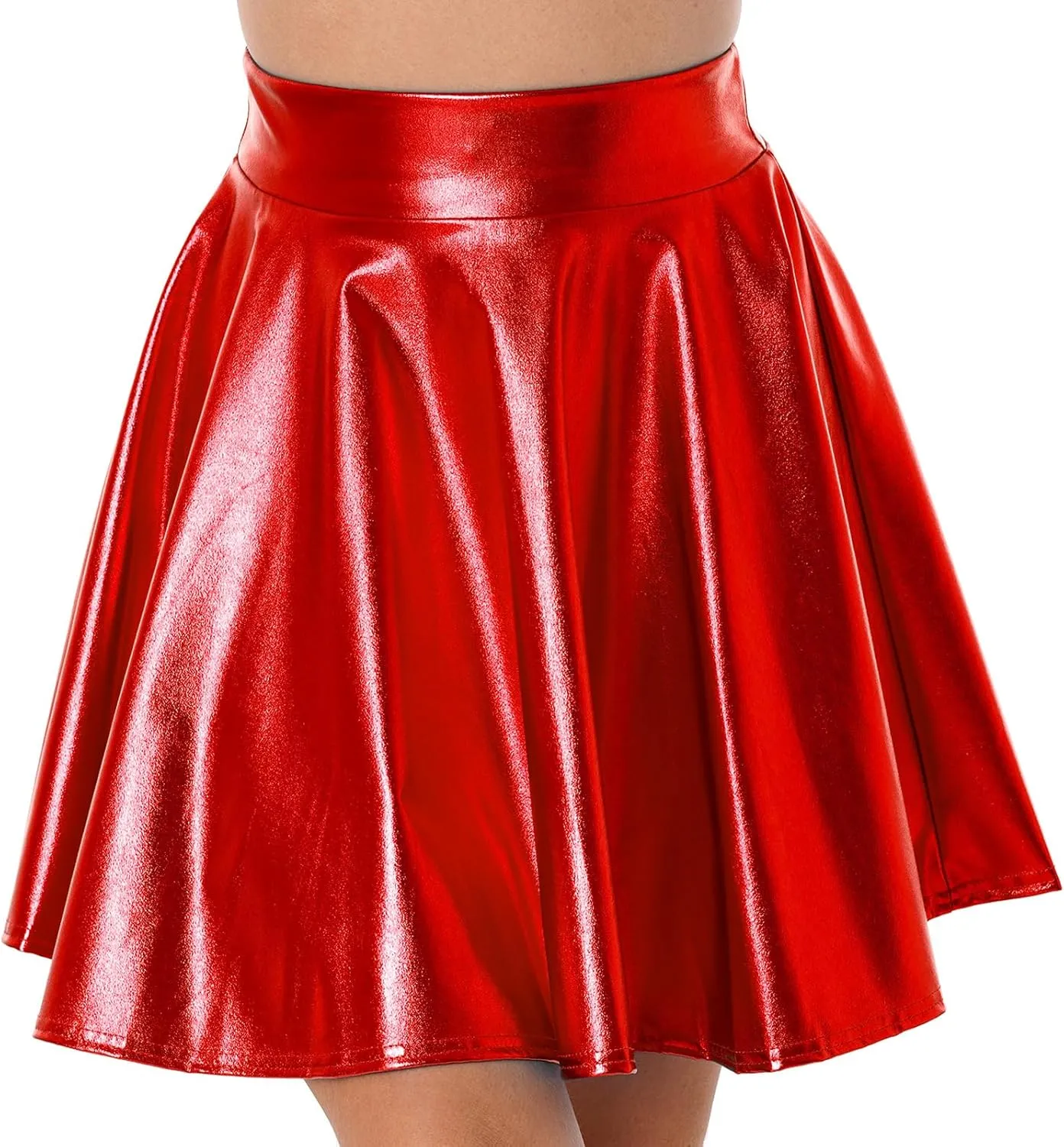 Women's Fashion Mini Elastic Pleated Skirts High Waist School Uniform Skater Short Skirts