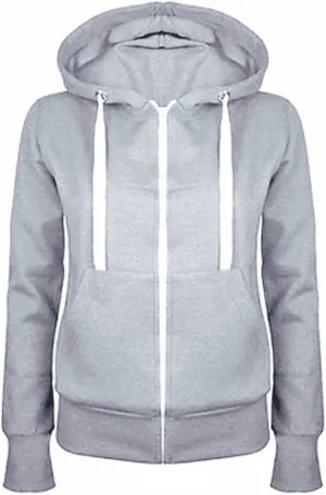 Women's Full Zipper Hoodie Lightweight Long Sleeve Hooded Sweatshirts Pockets Casual Solid Color-Block Jacket Coat