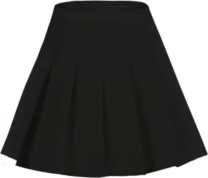 Women's High Waist Pleated Skater School Tennis Skirts