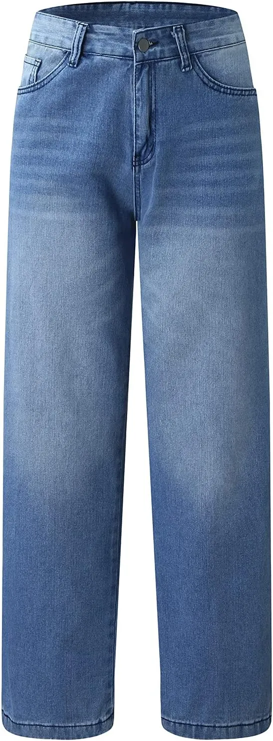 Women's High Waisted Jeans Waisted Trousers Jeans Lace Poket Denim Women's Jeans Casual Denim Pants Pants for Women