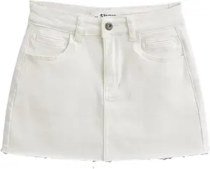 Womens Mini Denim Skirt with Pockets Y2k Streetwear Sexy High Waist Vintage Frayed Hem Jean Shorts Skirts
