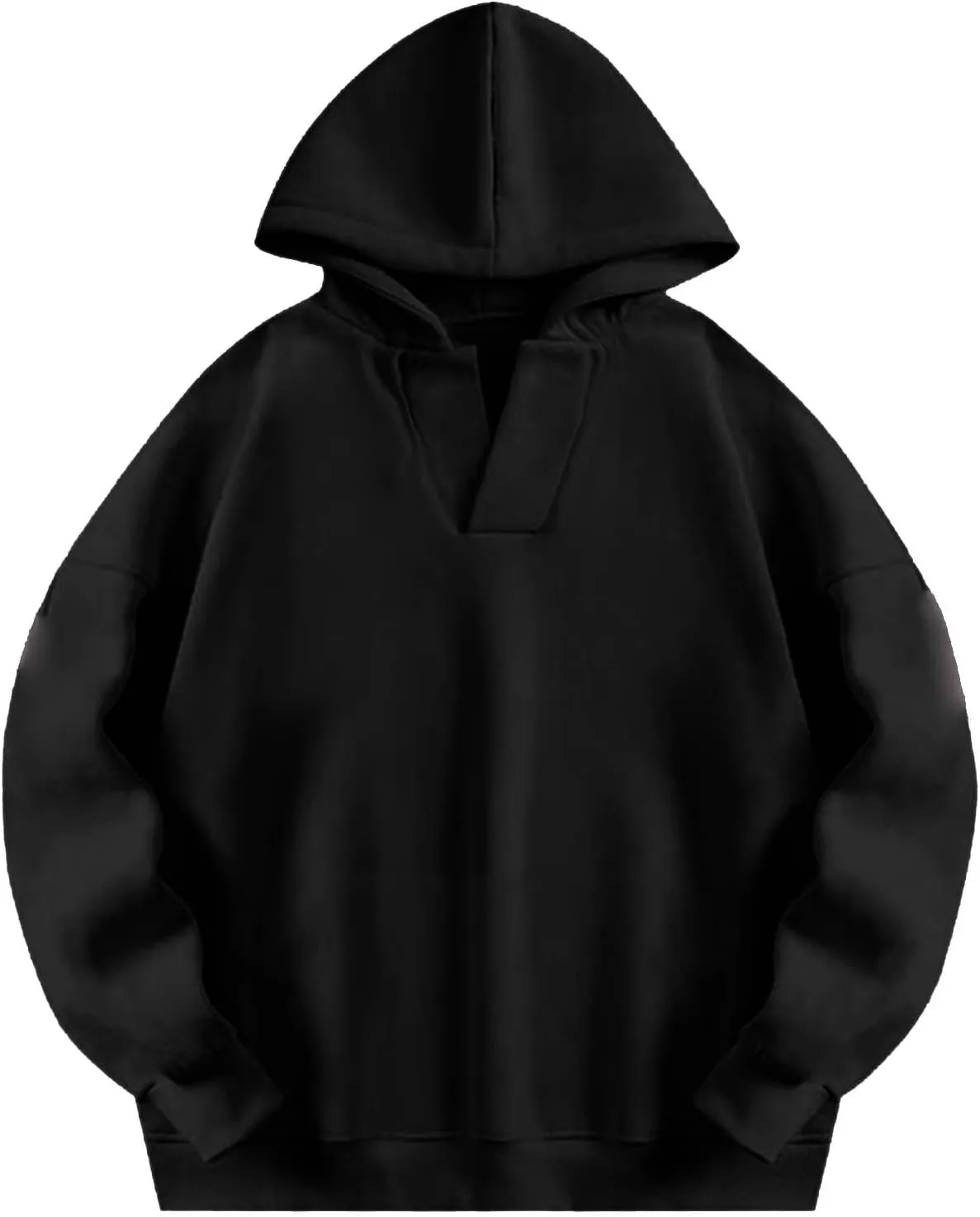 Womens Oversized Hoodies Fleece Long Sleeve Sweatshirts Lapel V Neck Casual Sweaters Pullover Fall Fashion Outfits 2024