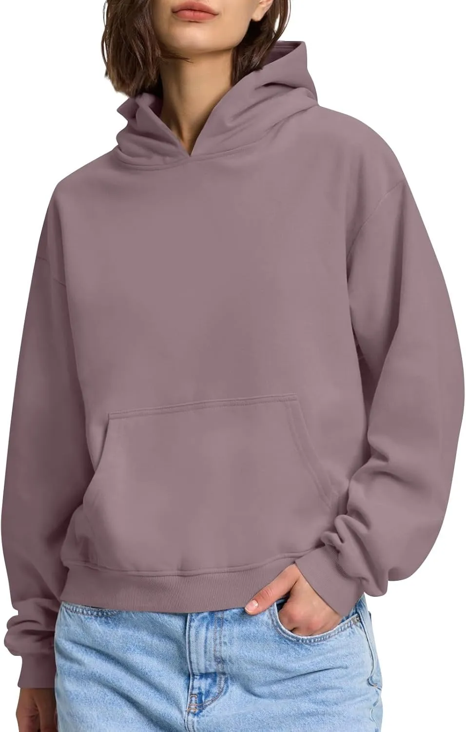 Womens Oversized Hoodies Lightweight Fleece Sweatshirts Long Sleeve Tops Pullover Fall Outfits Winter Clothes