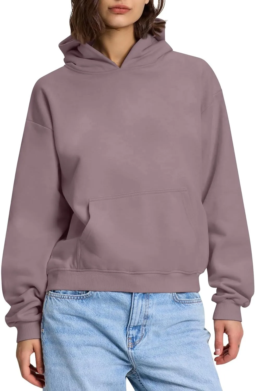 Womens Oversized Hoodies Lightweight Fleece Sweatshirts Long Sleeve Tops Pullover Fall Outfits Winter Clothes