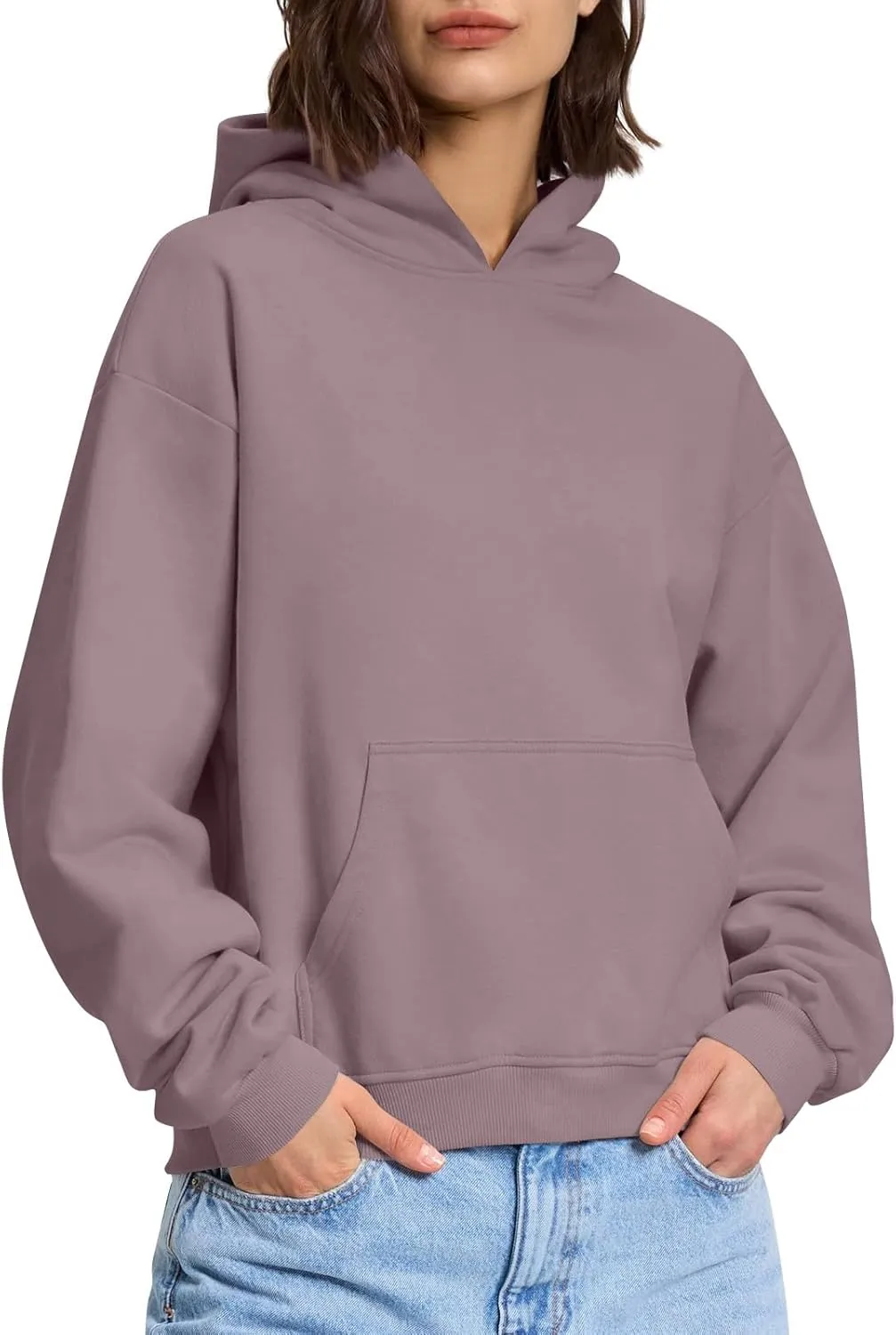 Womens Oversized Hoodies Lightweight Fleece Sweatshirts Long Sleeve Tops Pullover Fall Outfits Winter Clothes