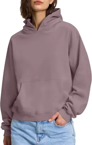 Womens Oversized Hoodies Lightweight Fleece Sweatshirts Long Sleeve Tops Pullover Fall Outfits Winter Clothes