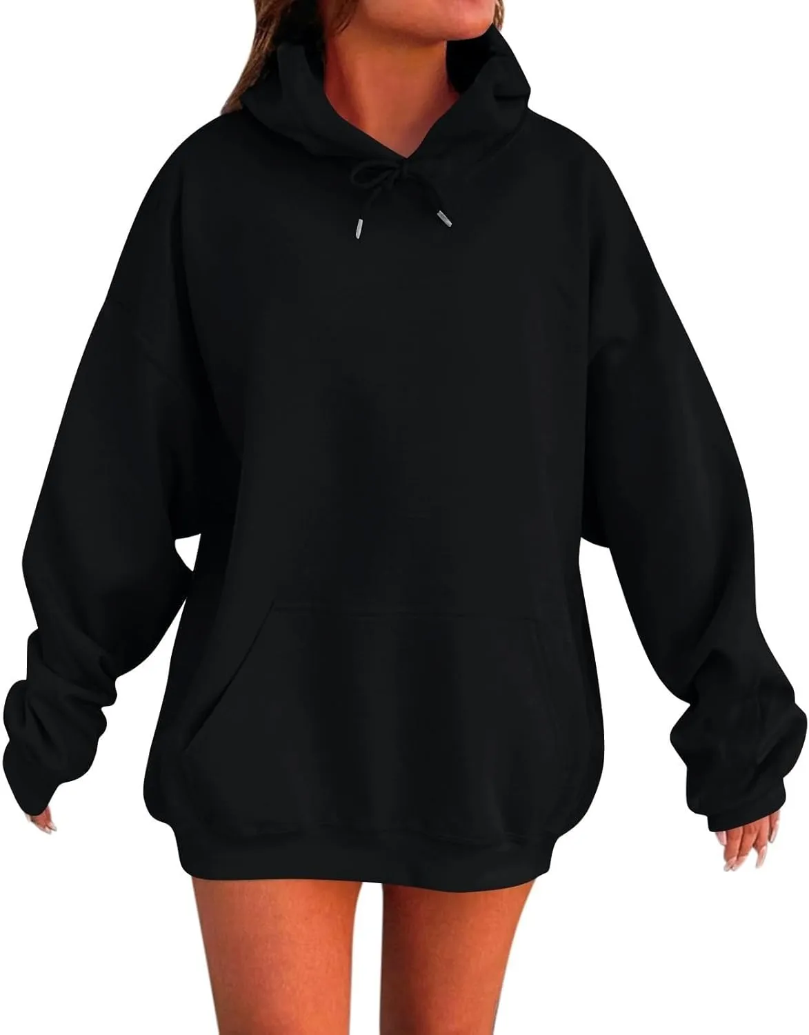 Womens Oversized Hoodies Sweatshirts Fleece Hooded Pullover Fall Outfits Tops for Women Trendy Y2k Clothes