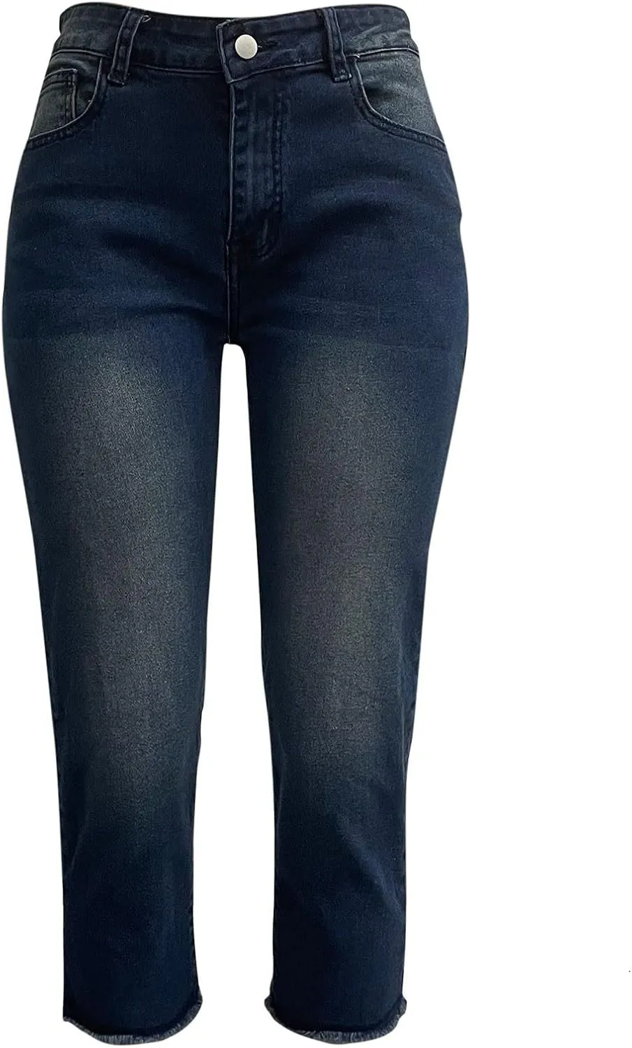 Women's Ripped Destroyed Skinny Jeans & Jeggings Pull-On Elastic Waist Stretch Denim Pants Regular-Plus Size