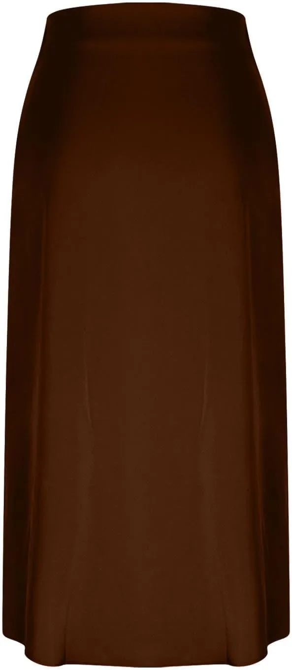 Women's Silk Satin Midi Skirt High Waisted Wrap Bodycon Long Pencil Skirts Dressy Elegant Skirt Party Clubwear