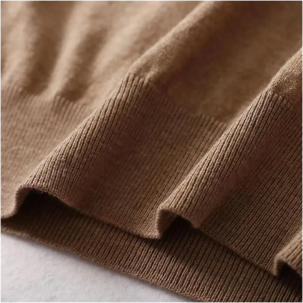 Women's Silk with Cashmere Hoodies Fall Winter Basic Warm Sweater Long Sleeve Knitted Hooded Pullover