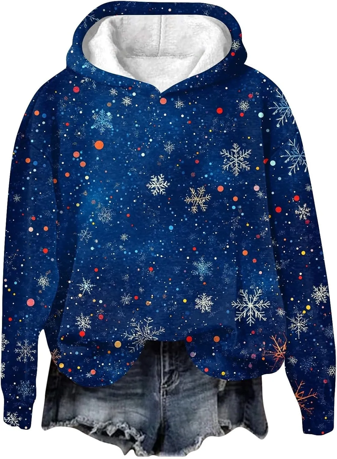 ZEFOTIM Fleece Hoodie Women Cute Fall Hoodie Fuzzy Sweatshirt Lightweight Vacation Long Sleeve Pullovers