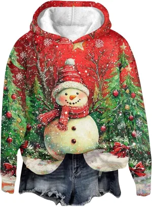 ZEFOTIM Fleece Hoodie Women Cute Fall Hoodie Fuzzy Sweatshirt Lightweight Vacation Long Sleeve Pullovers