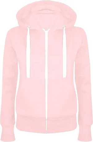 Zip Up Hoodie Women Casual Hoodie Long Sleeve Lightweight Loose Drawstring Hooded Sweatshirt 2024 Fall Trendy Clothes